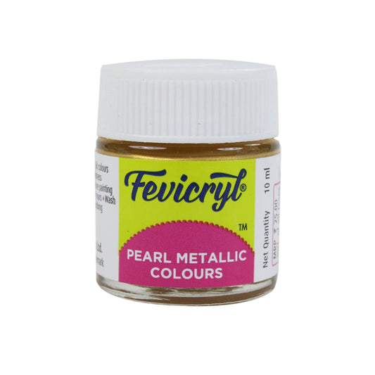 Fevicryl Acrylic Colour Pearl Metallic Loose, 10ml, Gold-352