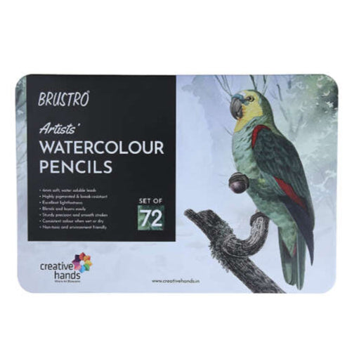 Brustro 72-shade watercolour pencil set in tin box