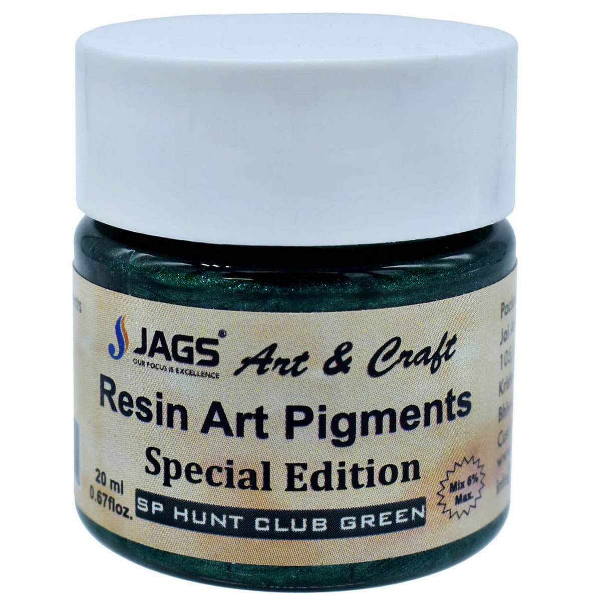 Jags Resin Art Pigment 20ml, SP Hunt Club Green