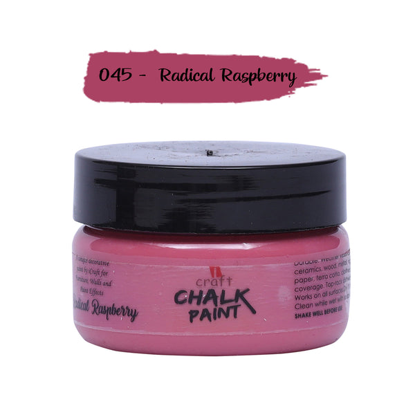 iCraft Chalk Paint jar, Radical Raspberry shade, 50ml