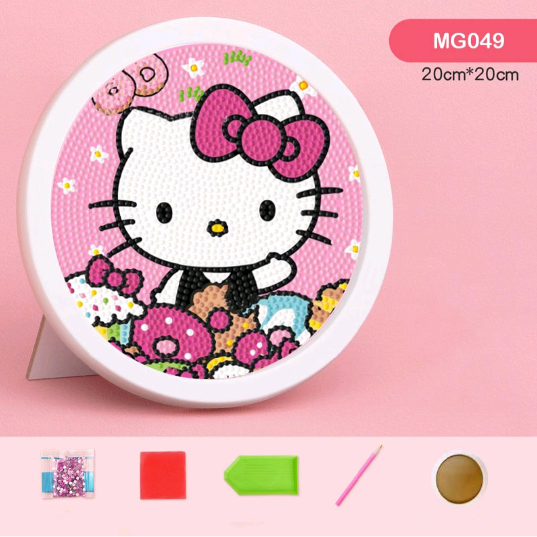 Dot Painting Round 20cm, Hello Kitty #MG049