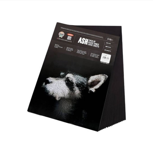 Anupam Ash Black Toned Sheets 180gsm, 20 Sheets, A5