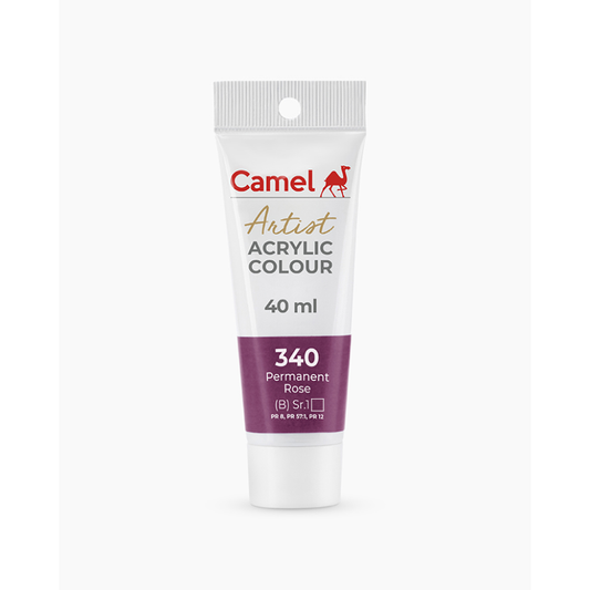 Camel Artist Acrylic Colour Tube 40ml, SR, Permanent Rose-340
