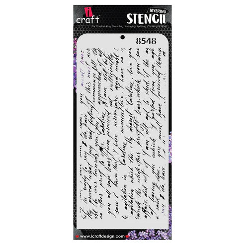 iCraft Layering Stencil 4x8 inches, Letter Text #8548