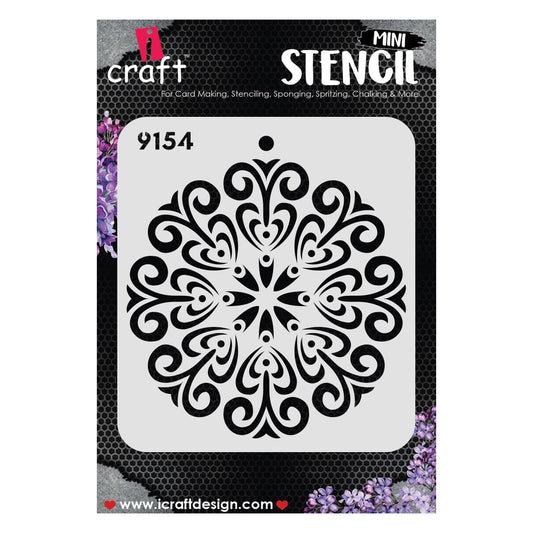 iCraft Mini Stencil 4x4inches Mandala #9154