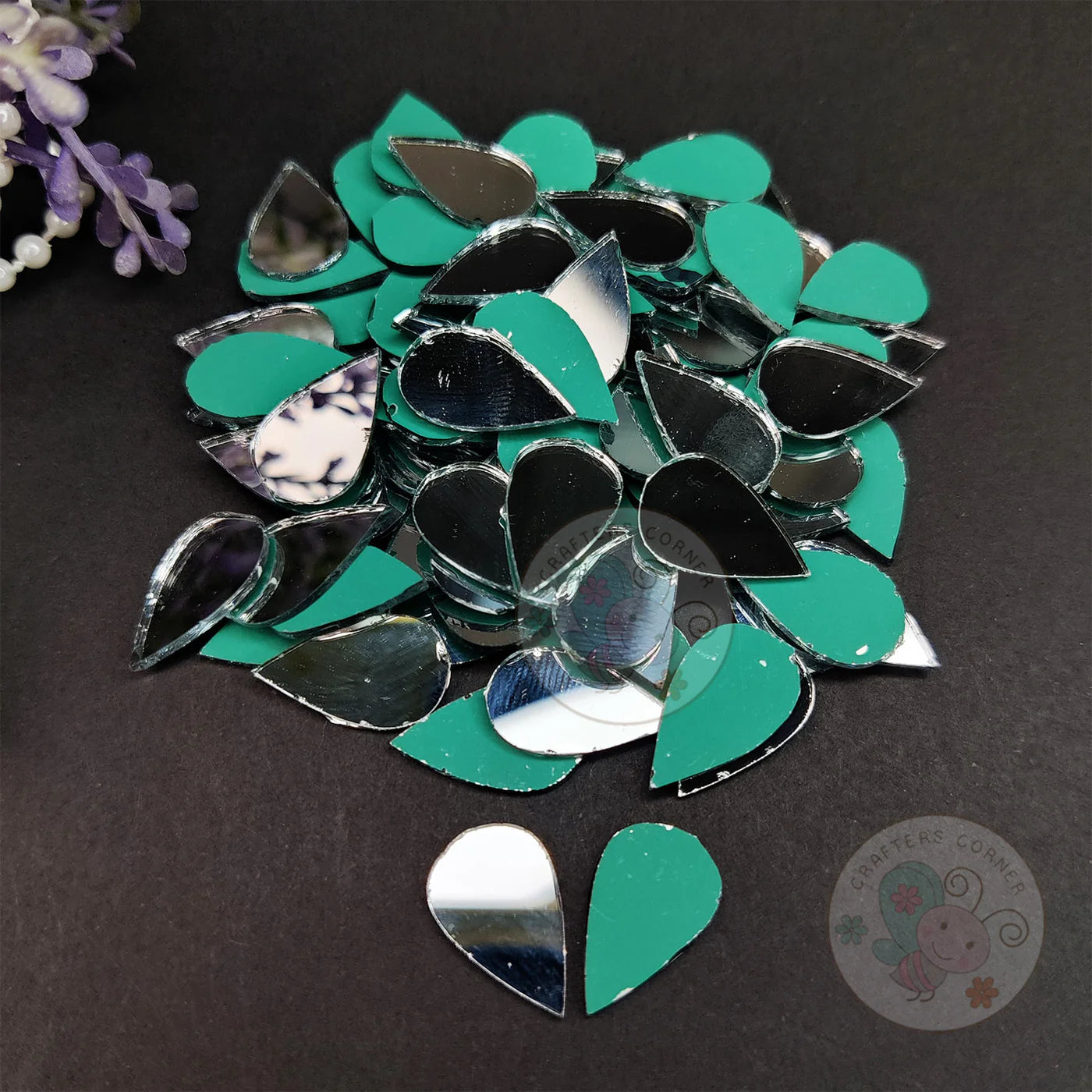 Mirror Cutouts Tilak Drop 7x14mm 40g