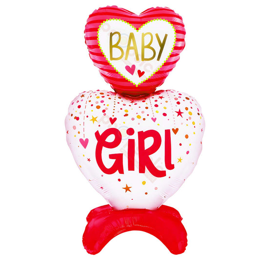 LD Foil Balloon 32 inches, Baby Girl, Red