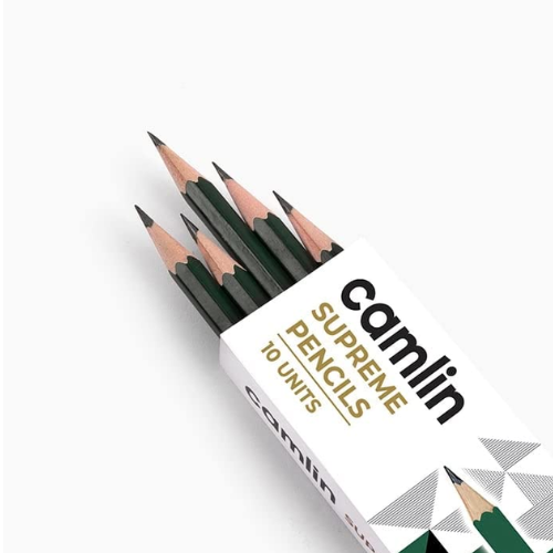 Camlin Supreme pencils box of 10 with eraser