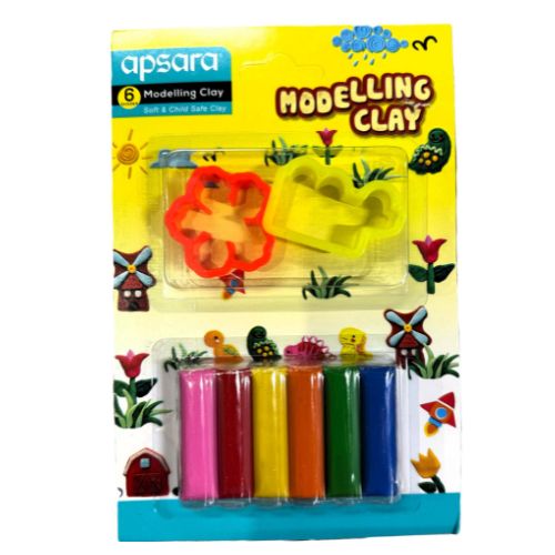 Apsara modelling clay pack in six colourful shades