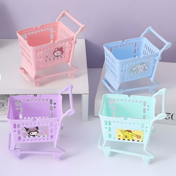Miniature toy shopping cart trolley for dollhouse play