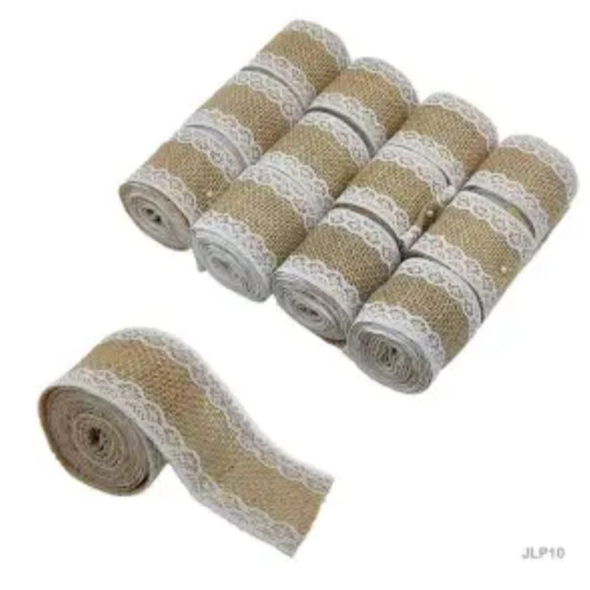 Jute Burlap Lace 2mtr #JLP10