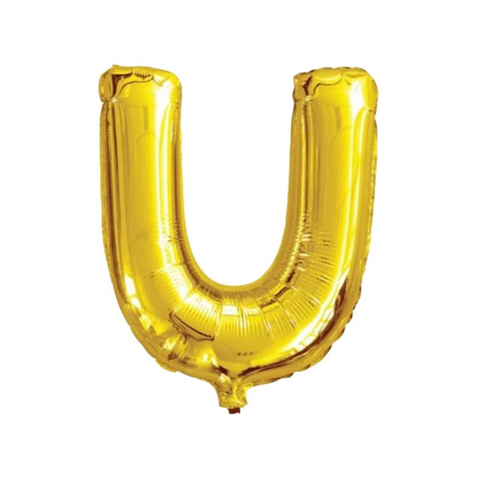 Alphabet Foil Balloon 16 inches, Letter U