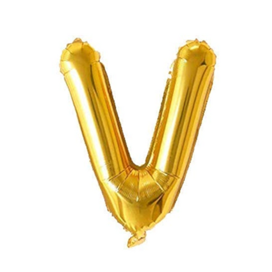 Alphabet Foil Balloon 16 inches, Letter V