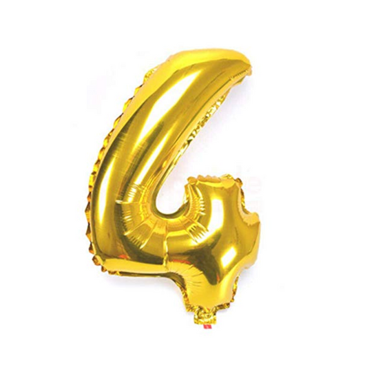 Alphabet Foil Balloon 16 inches, Number 4