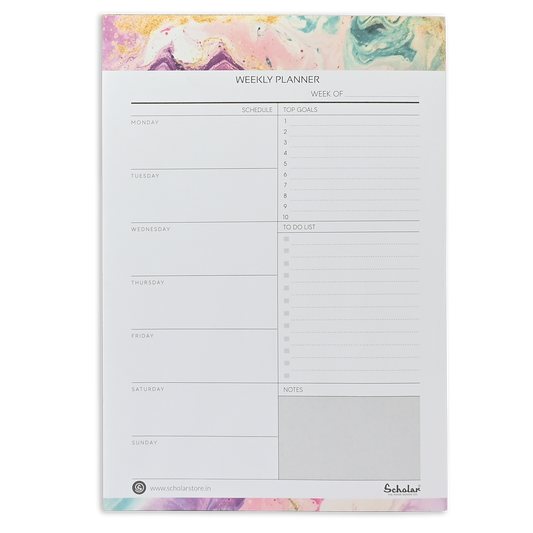 Scholar Weekly Planner, A4 size, desk planner