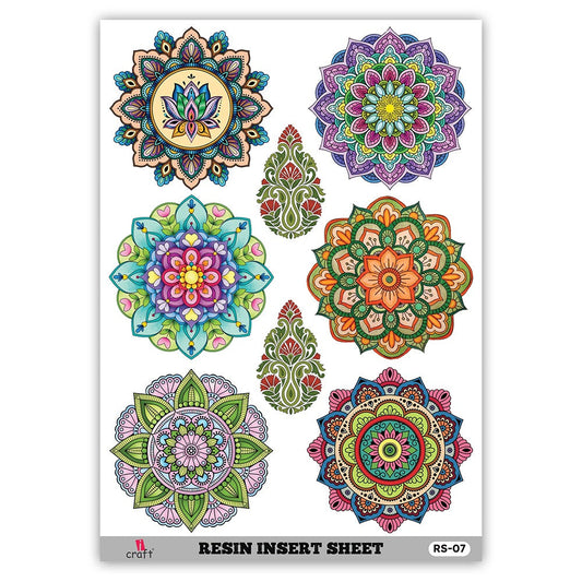 iCraft Resin Insert Sheet A5, Mandala #RS-07