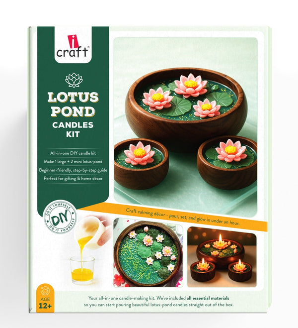 iCraft Lotus Pond DIY candle making kit box