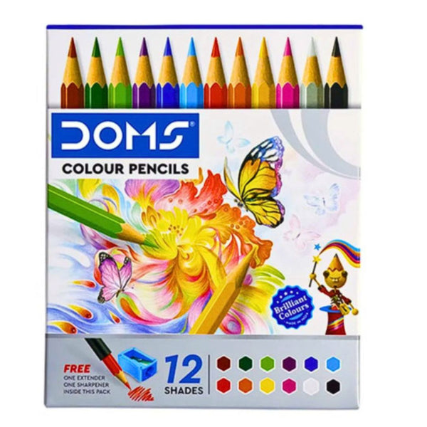 Doms mini colour pencils set of 12, 85mm