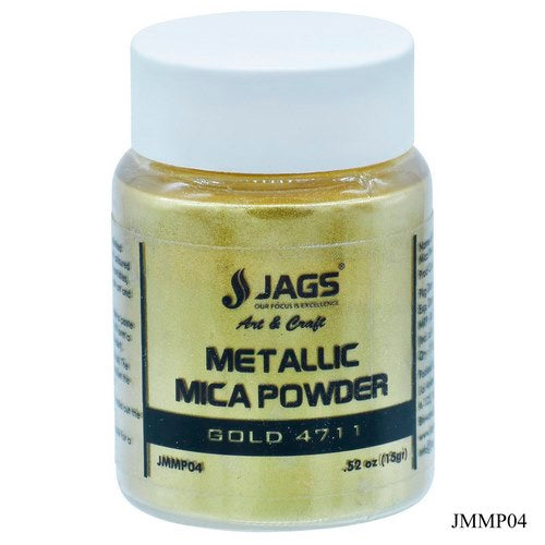 Jags Metallic Mica Powder 15g in Gold, shimmering resin pigment