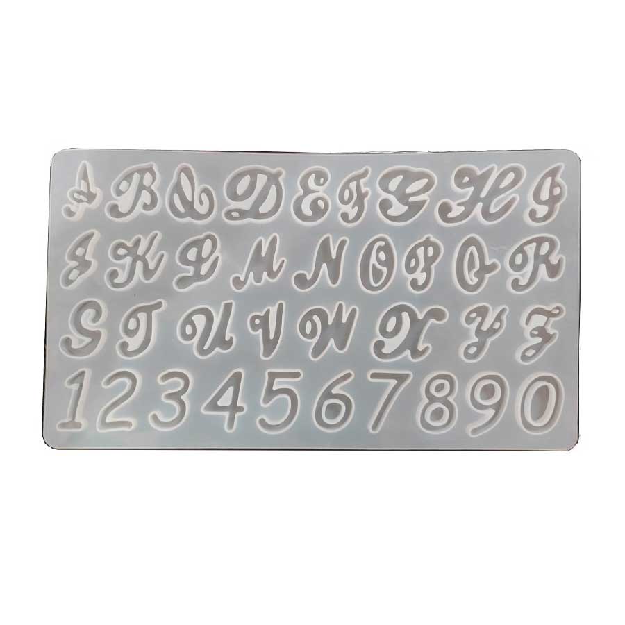 Silicone Mould Alphabet Cursive 8x15 inches