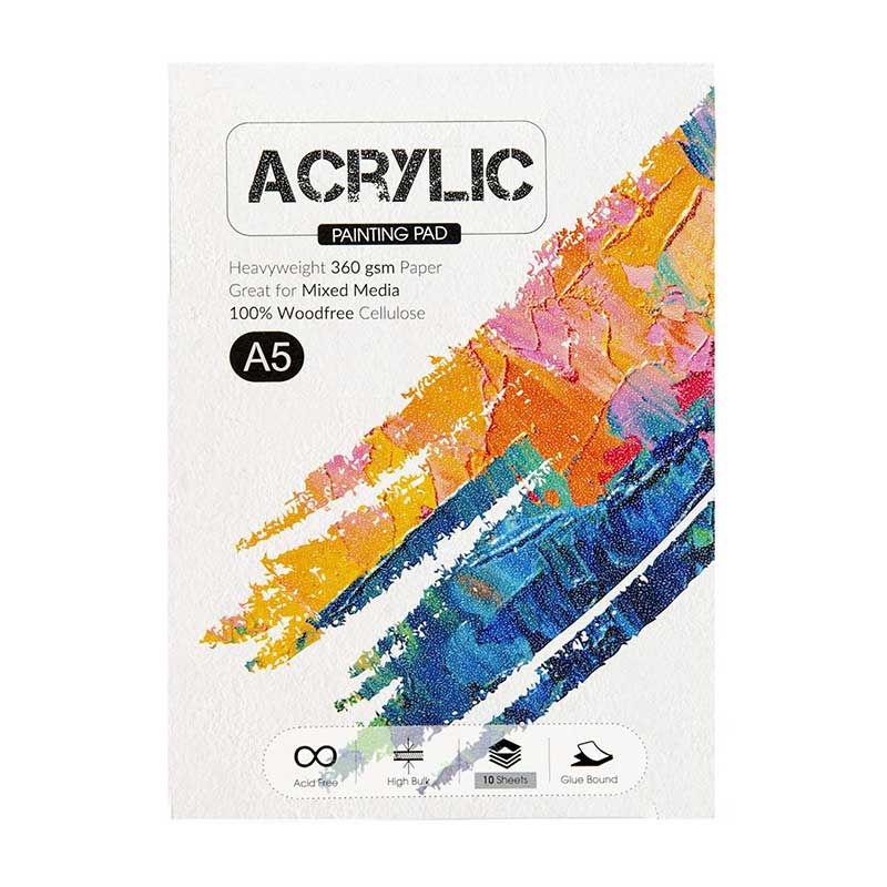 Scholar Acrylic Painting Pad 360gsm, 10 Sheets, A5