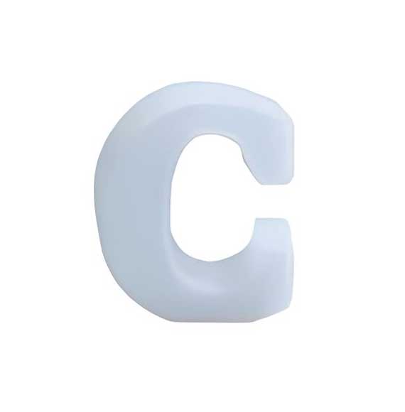 Silicone letter C resin craft mould, 5 inch size
