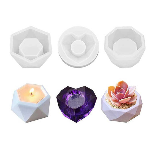 Silicone Mould Planter Ashtray Tealight 3pc