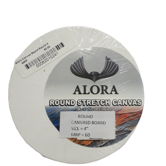 Alora Stretched Canvas Round 4x4 inches