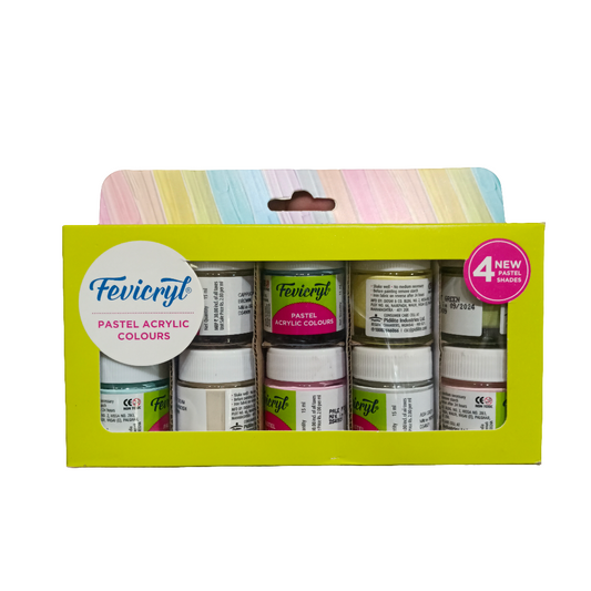 Pidilite Fevicryl Pastel Acrylic Colours, 150ml, 10 shades