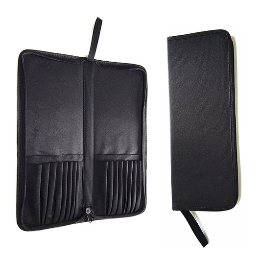 Brush Holder Zipper Pouch 15x5 inches, Black