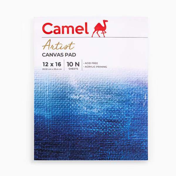 Camel 12x16 inch canvas pad with 10 sheets