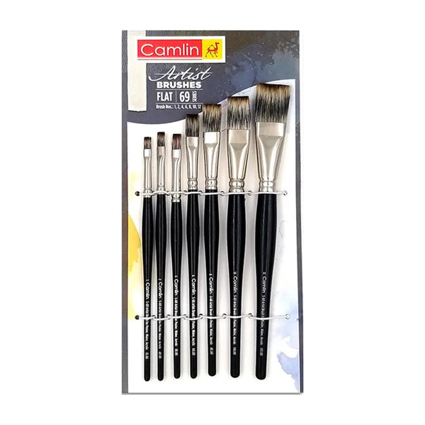 Camel Series 69 flat brush set of 7