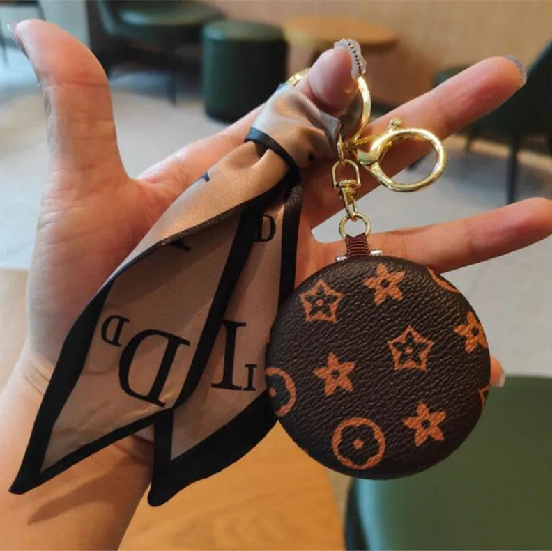 Keychain Dual Cosmetic Mirror LV Style
