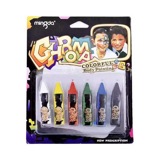 Mingda Chroma Colourful Body Painting Colours Kit, 6 Shades