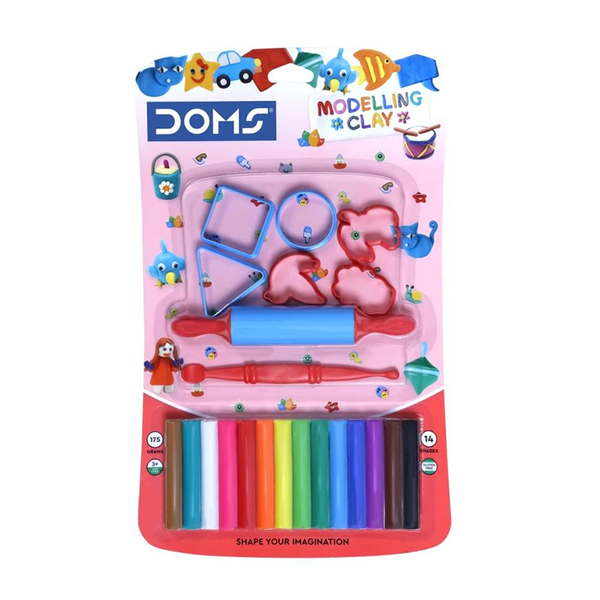 Doms Modelling Clay pack of 14 assorted colour shades