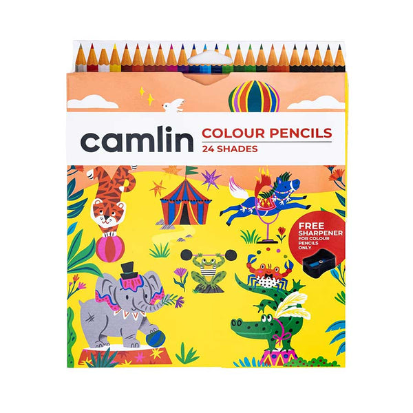 Camlin 175mm colour pencils set of 24 shades