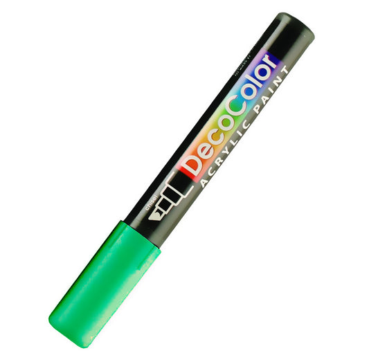 Marvy Uchida DecoColor Acrylic Paint Marker, Chisel Tip, Green#4