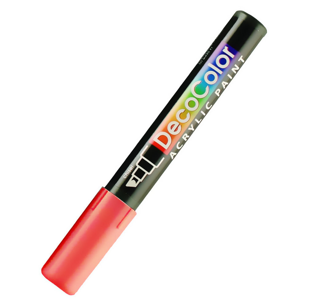 Marvy Uchida Deco Colour Acrylic Paint Marker, Chisel Tip, Red 315-S #2