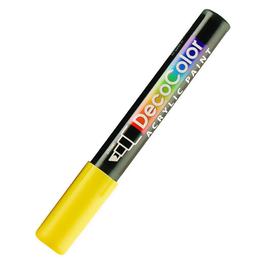 Marvy Uchida DecoColor Acrylic Paint Marker, Chisel Tip, Yellow#5