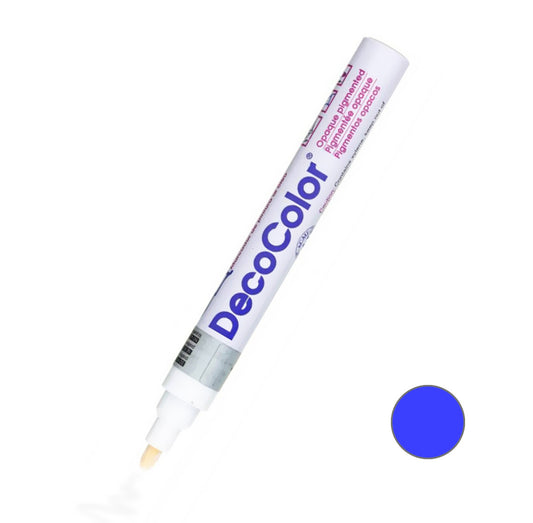 Marvy Uchida DecoColour Opaque Paint Marker, Broad Line, Blue 300-S