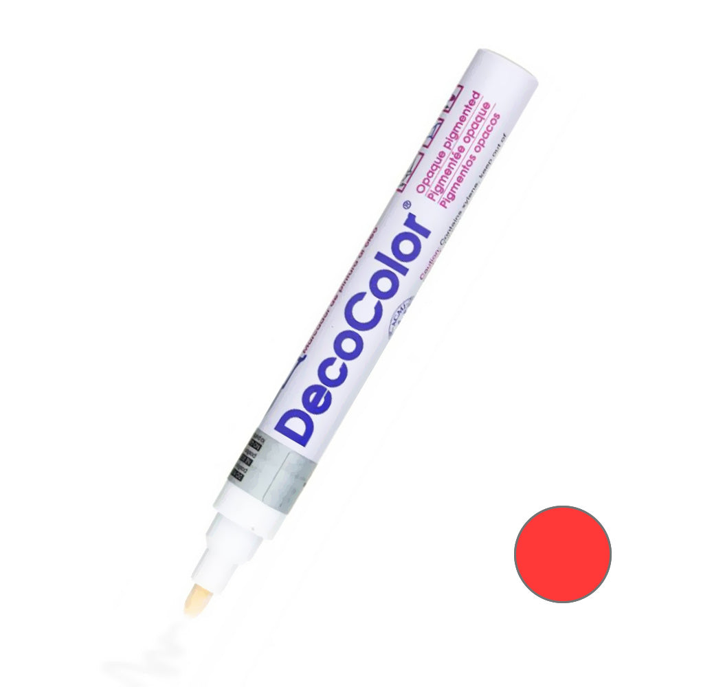 Marvy Uchida DecoColour Opaque Paint Marker, Broad Line, Red 300-S