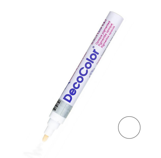 Marvy Uchida DecoColor Opaque Paint Marker, Broad Line, White