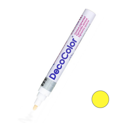 Marvy Uchida DecoColour Opaque Paint Marker, Broad Line, Yellow 300-S