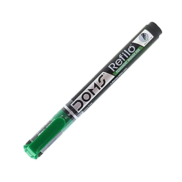 Doms bold tip green permanent marker pen