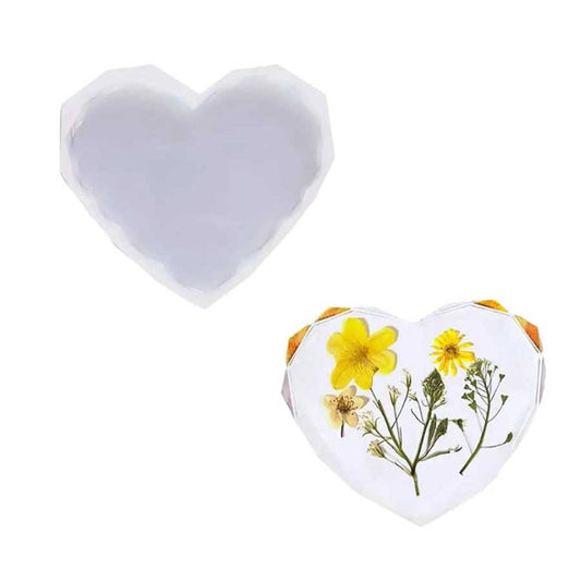 Silicone Mould Heart Diamond Cut 3 inches