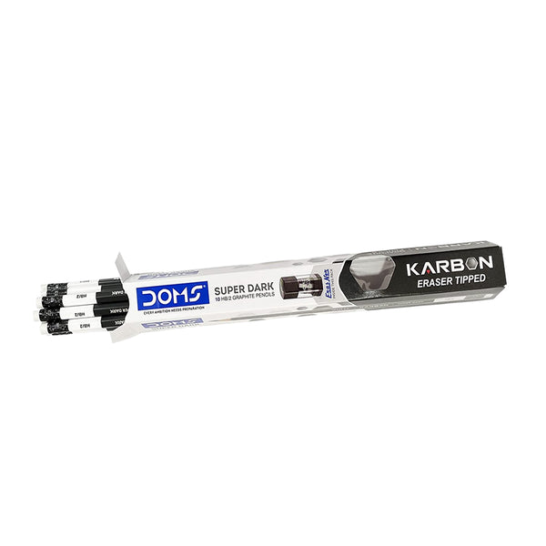Doms Karbon eraser-tipped super dark pencils, pack of ten