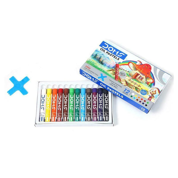 Box of Doms oil pastels, 12 shades, 63mm sticks