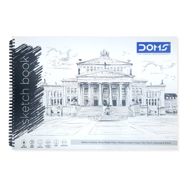 Doms A3 wiro-bound sketchbook with blank sketch pages