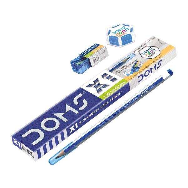 Box of ten Doms X1 extra dark pencils