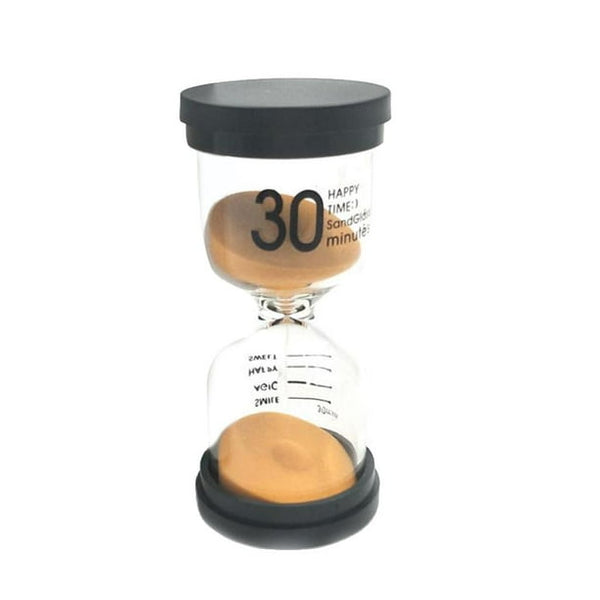 30 minute sand timer hourglass standing upright